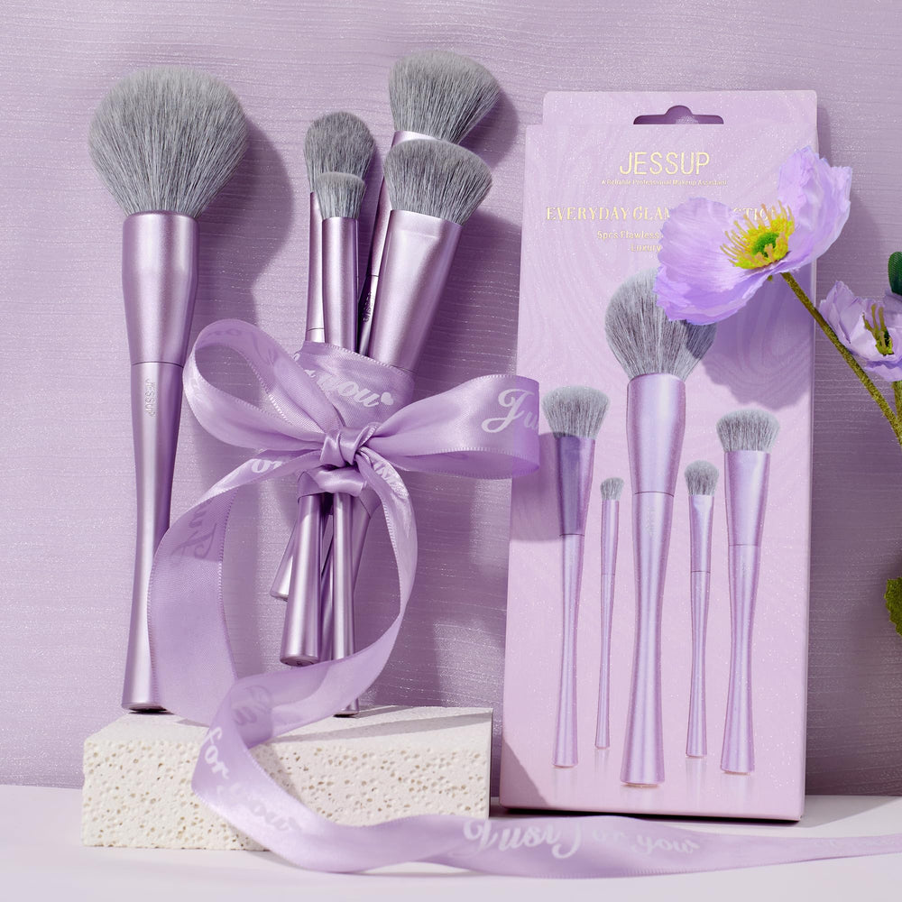 Jessup luxury purple brush set in gift box for gifting.