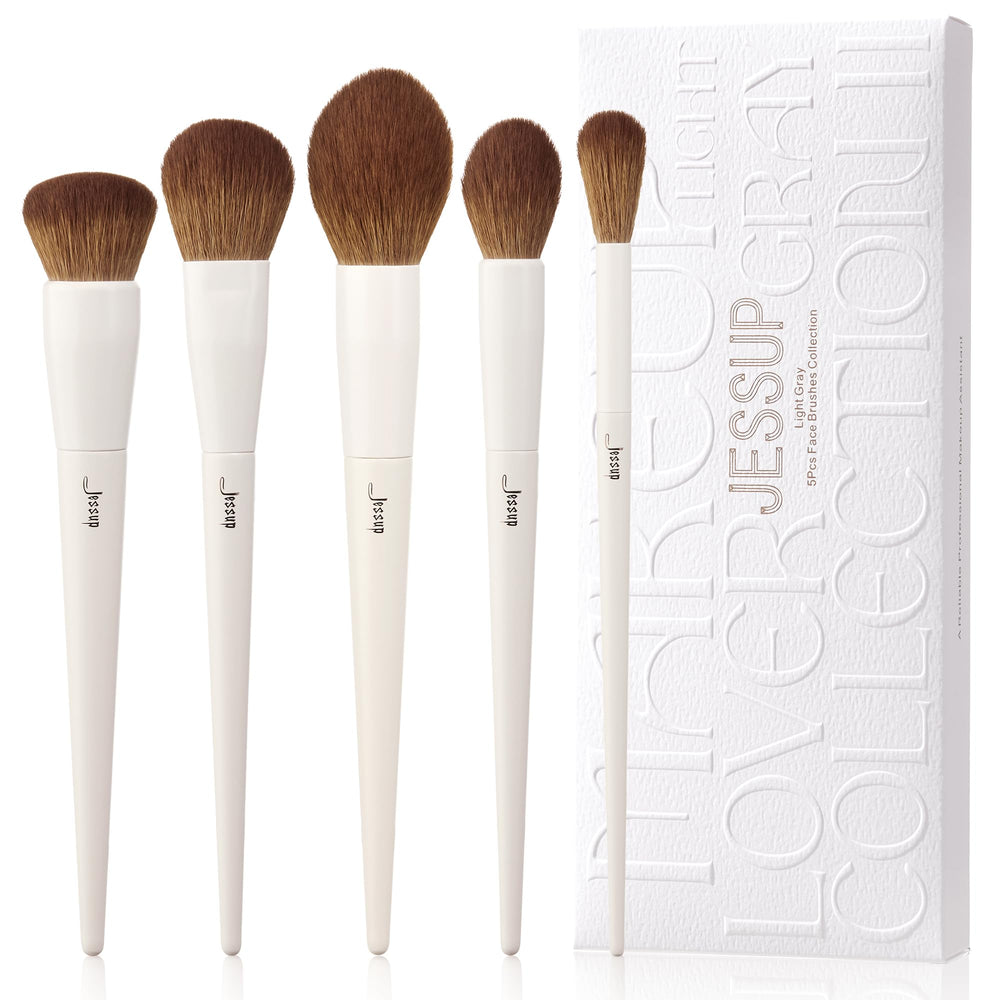 Jessup 5pc brush set packaging shown, gift-ready and store-friendly.