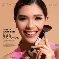 Jessup Peach Dust blush-precision brush enables targeted color and seamless blending.