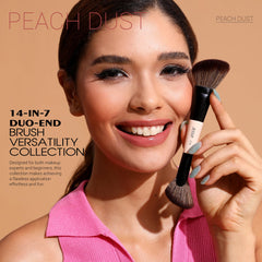 Jessup Peach Dust T600 double ended design enables versatile makeup applications