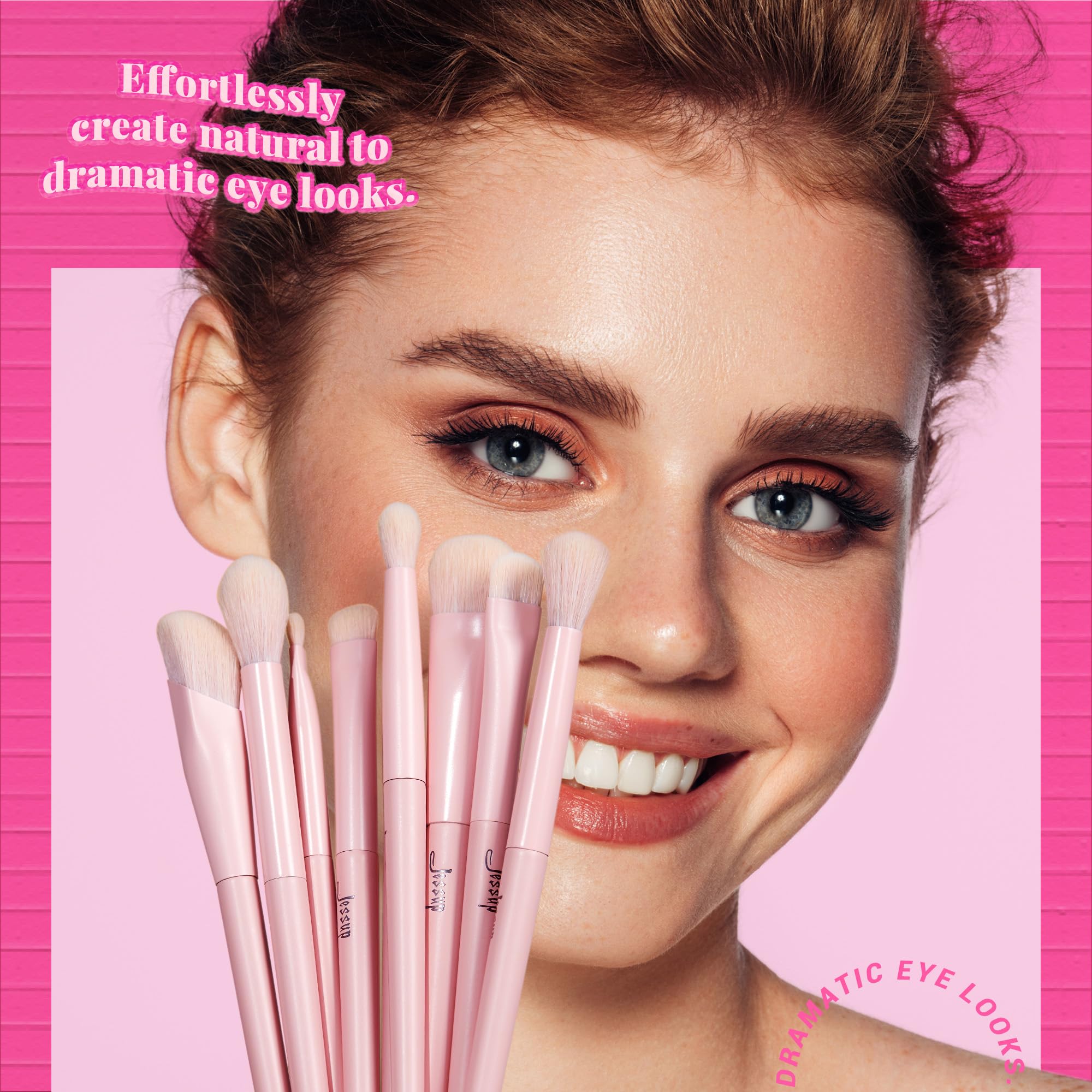 Jessup pink gift box packaging preserves brushes and makes a stylish present.