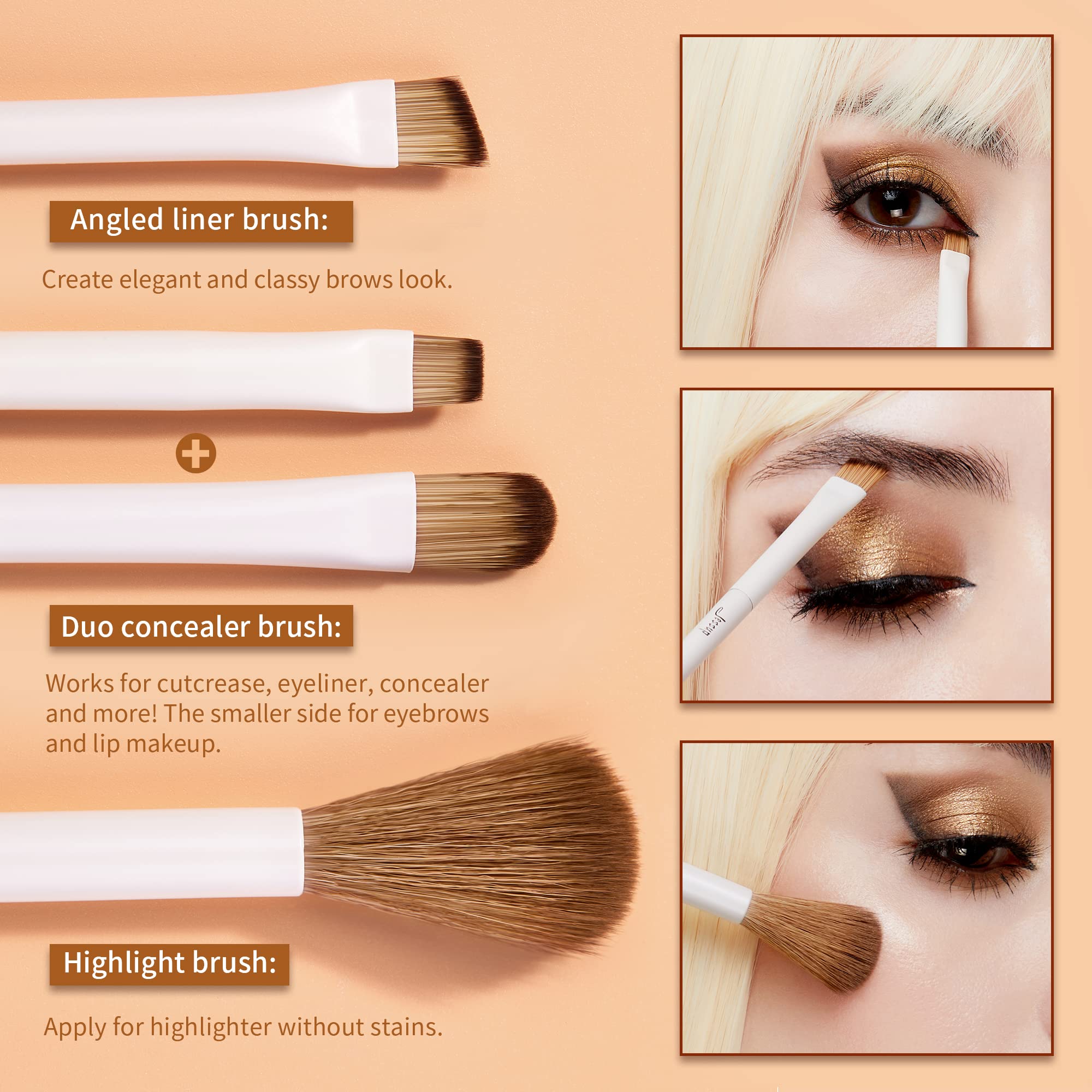 Jessup duo concealer brush closeup for accurate pinpoint coverage