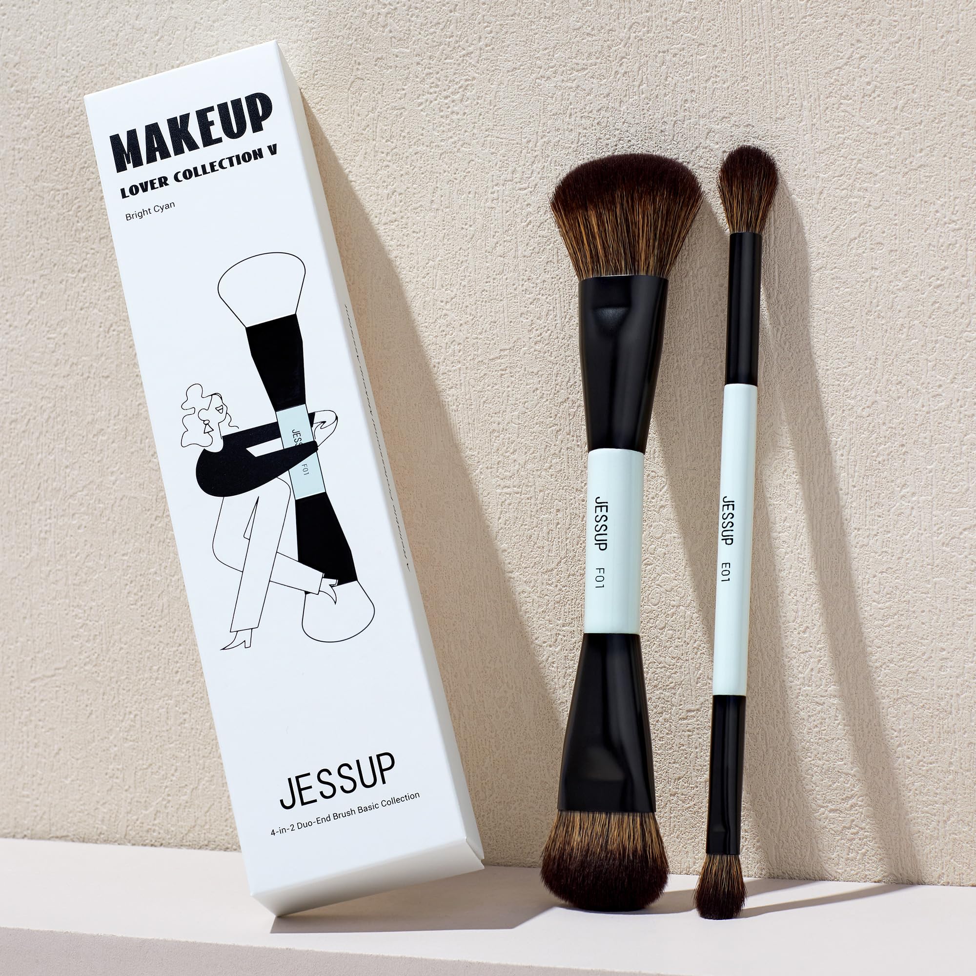 Jessup brush set featuring soft bristles for comfortable makeup application