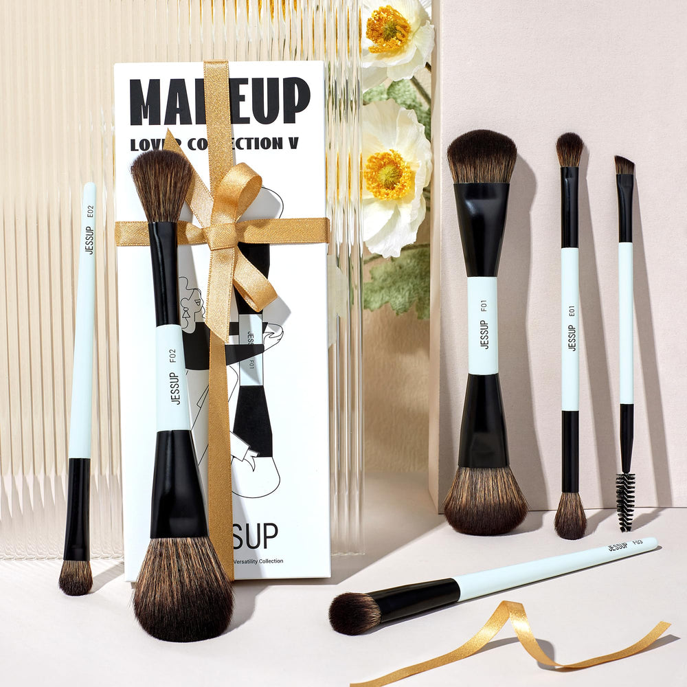 Jessup vegan-fiber brushes offer cruelty-free, smooth makeup application