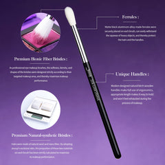 Jessup wooden handle with aluminum ferrule close-up highlights durable professional design.