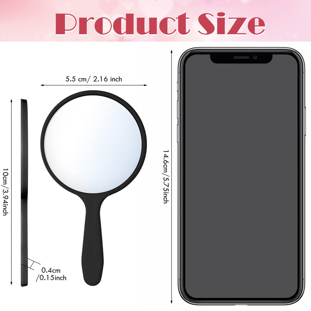 Jetec durable plastic-covered mirror with comfortable handle.