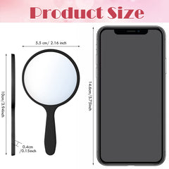 Jetec durable plastic-covered mirror with comfortable handle.