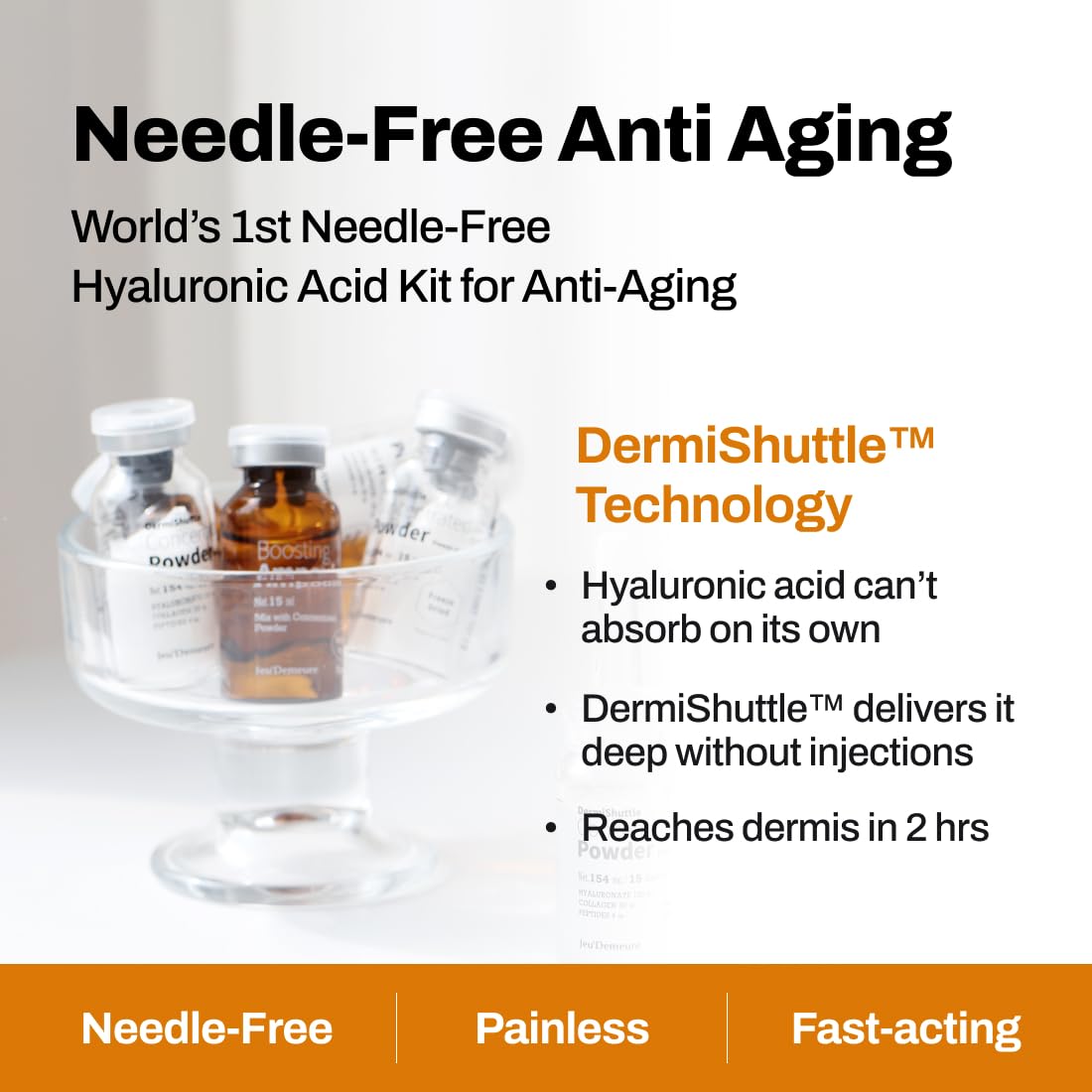Applying JEUDEMEURE DermiShuttle serum to clean skin during routine