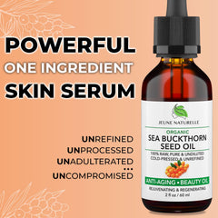 Jeune Naturelle Sea Buckthorn Oil cap close-up signaling purity and quality