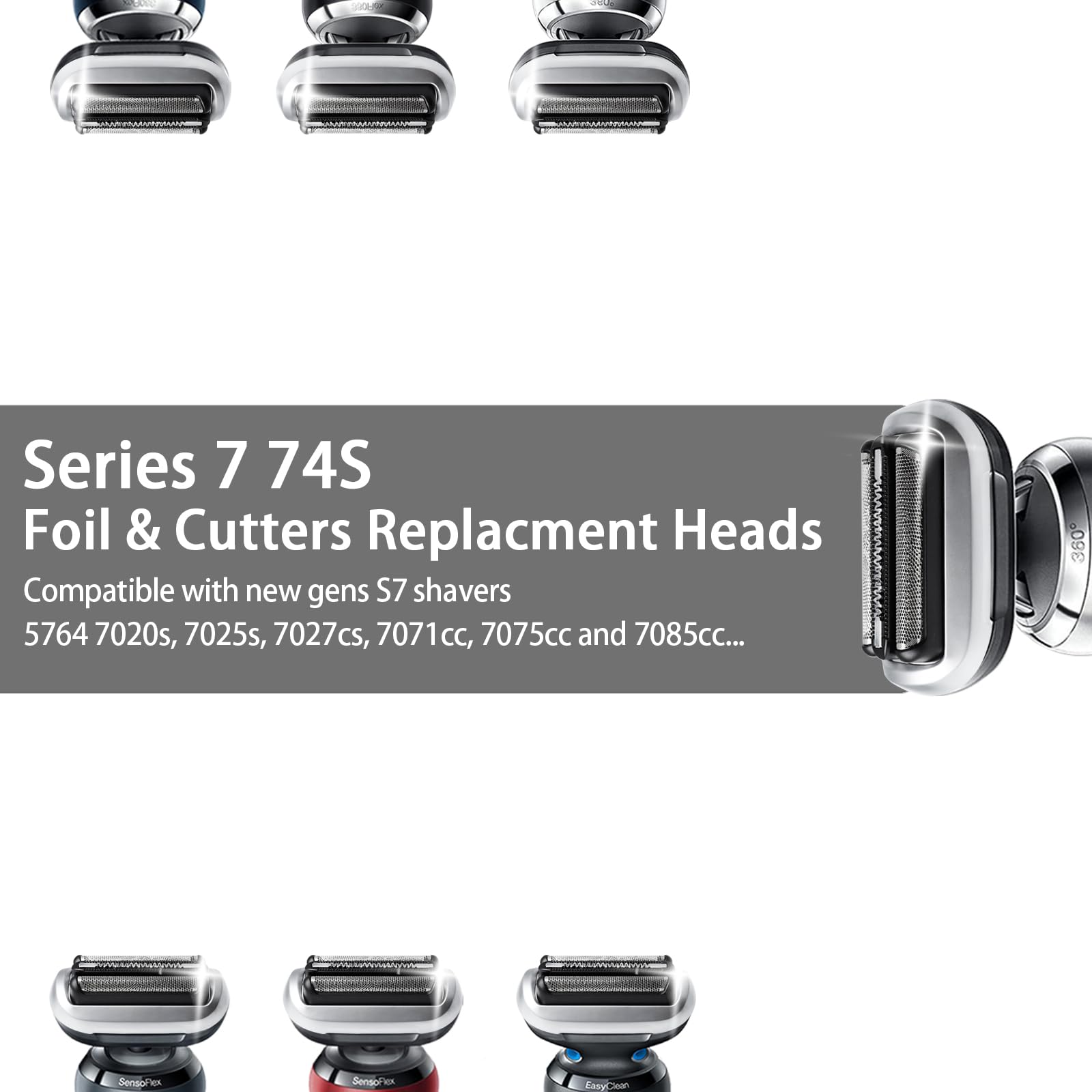 JEVONG pack of 2 replacement heads ready for extended shaving sessions