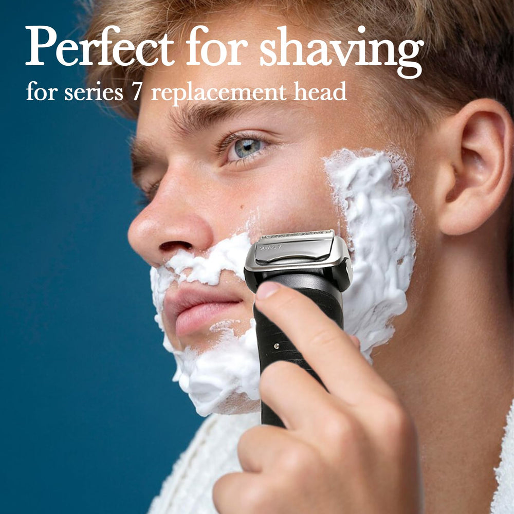 JEVONG Series 7 replacement head close-up shows precision-cutters for a close shave.