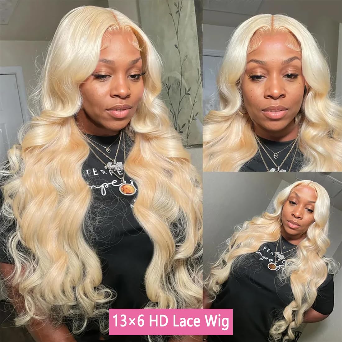 Jewhaut 613 lace front wig natural hairline close-up for seamless blending.