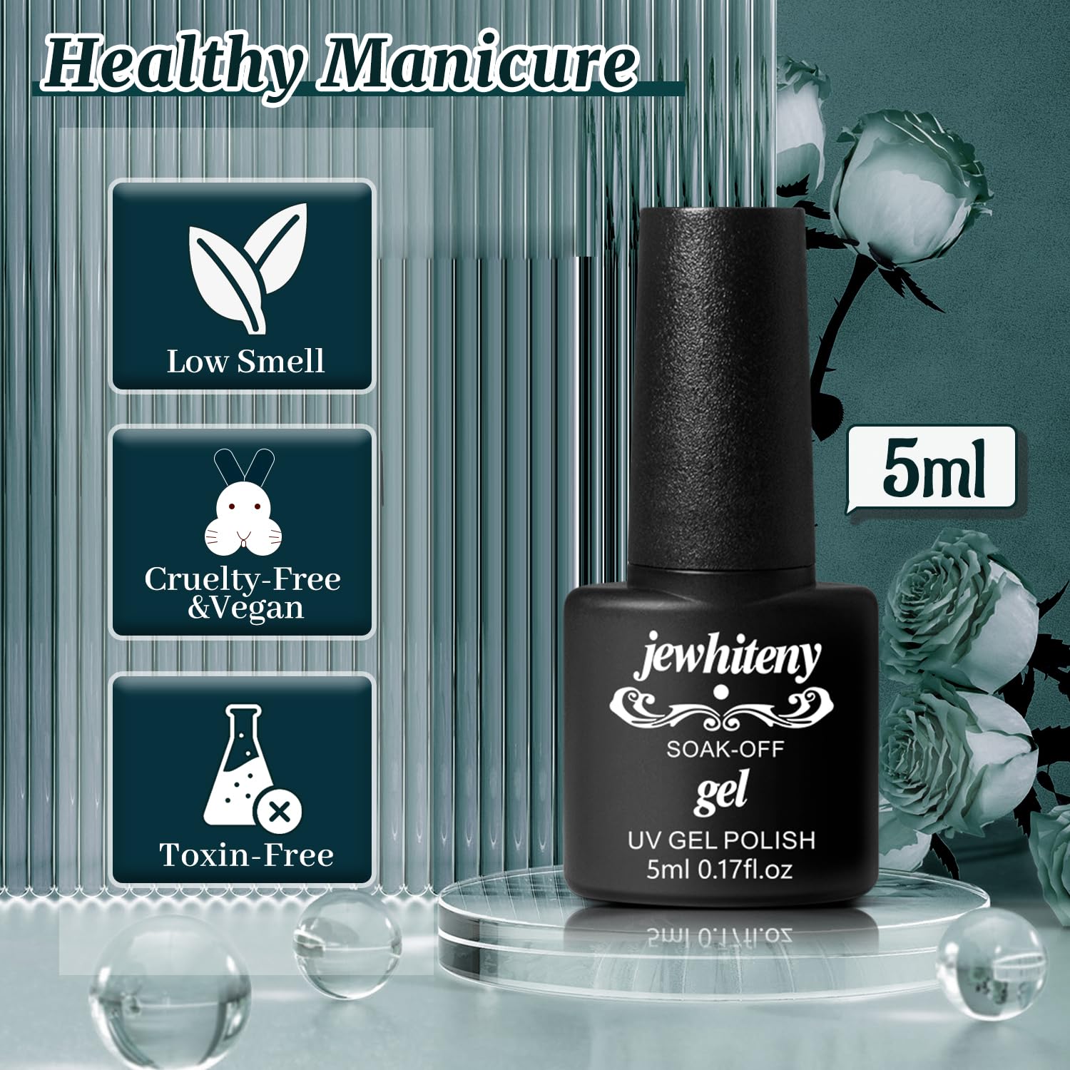 JEWHITENY soak-off formula allows easy removal.