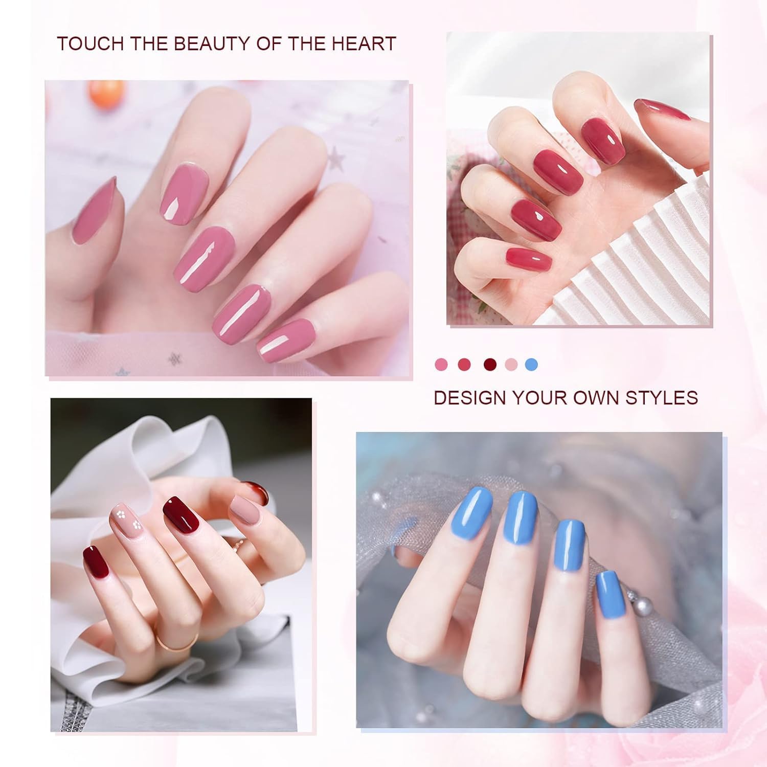 JEWHITENY at-home salon collection for DIY nail art and color experiments.