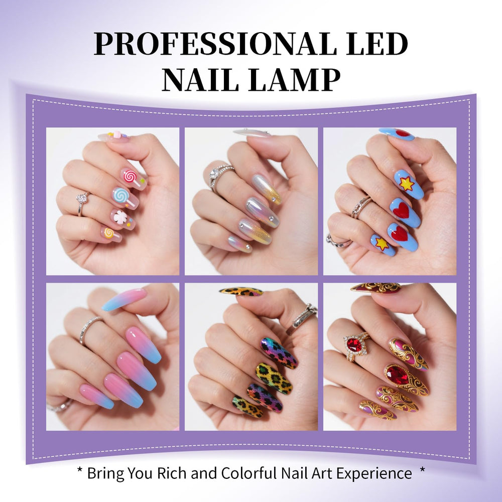 JEWHITENY Colorful Design Nail Art Lamp—stylish centerpiece for any workspace.