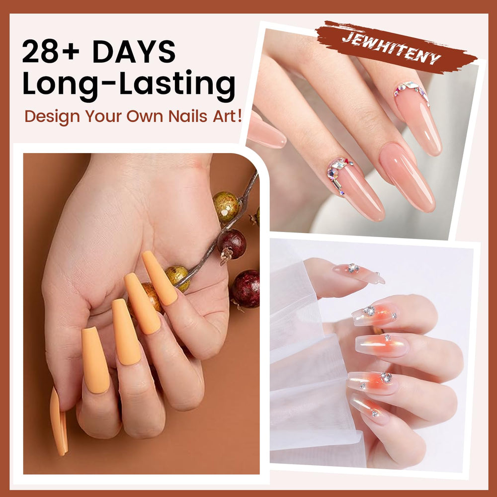 JEWHITENY finished nails with glitter for everyday glam.