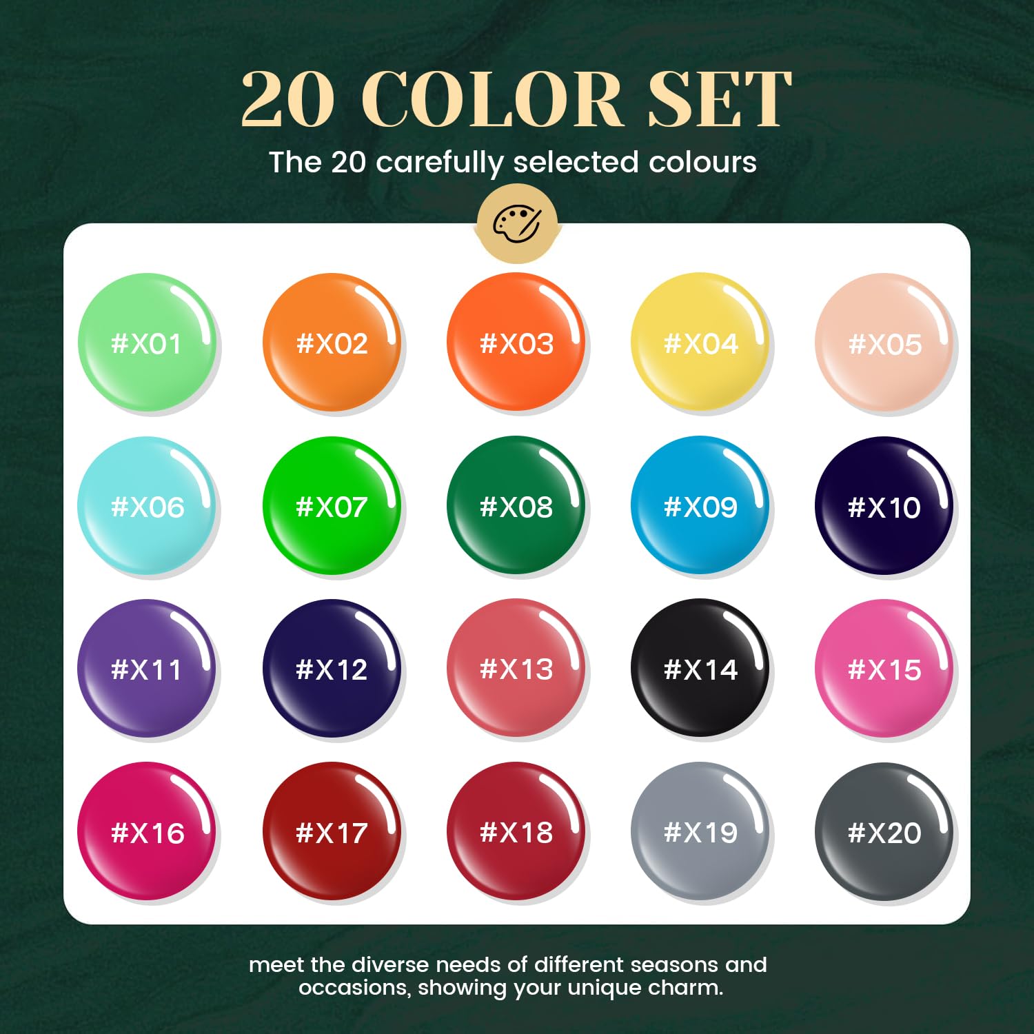 JEWHITENY gel nail polish 20 colors offers long-lasting color options for busy weeks
