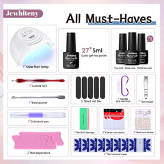 JEWHITENY gel nail polish colors collection swatches for shade selection.