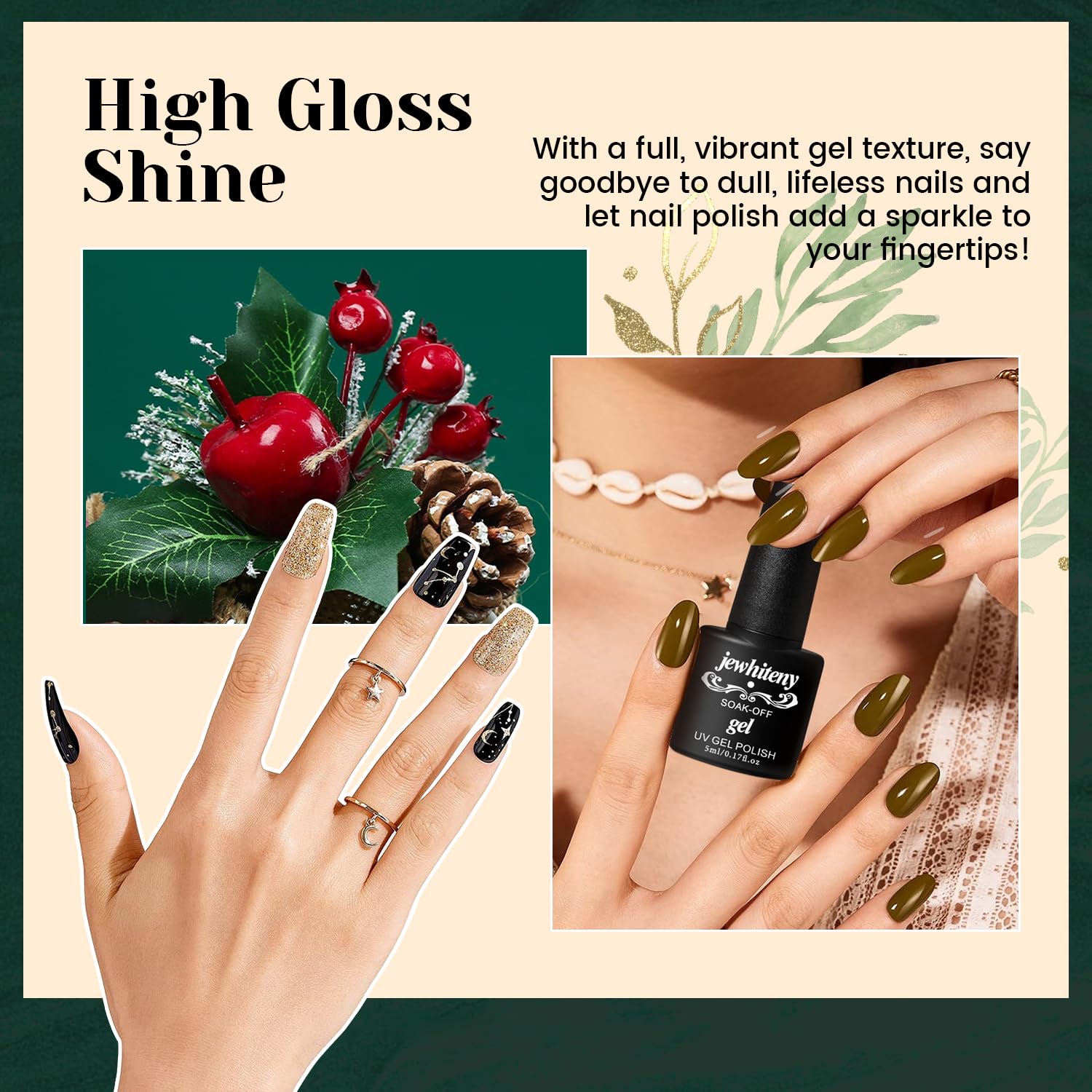 JEWHITENY matte top coat creates a modern texture and finish