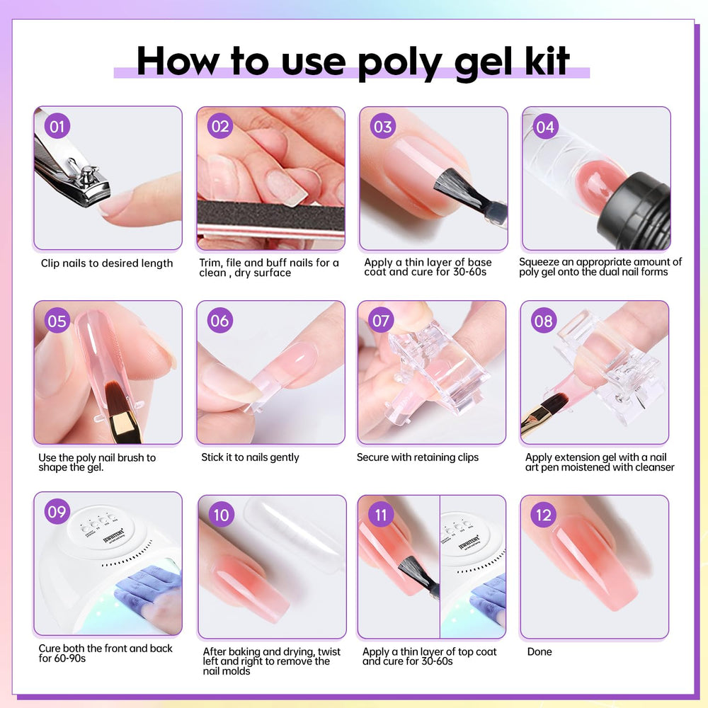 JEWHITENY nail-art tools set for precise design and clean application.