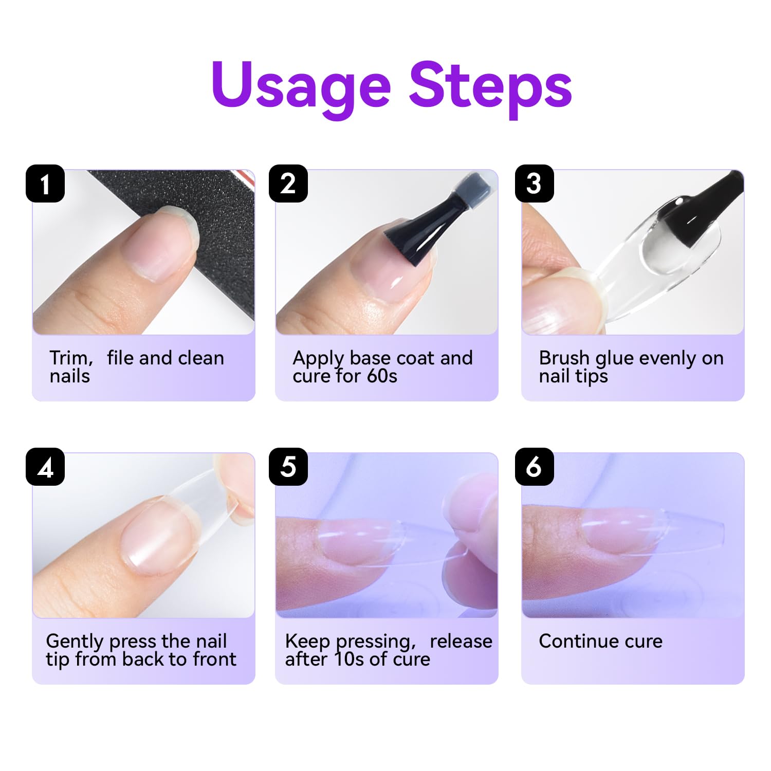 JEWHITENY nail glue gel easy application for beginners