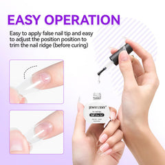 JEWHITENY nail glue gel UV LED cure setup demonstrates fast cure