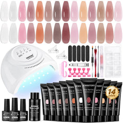 jewhiteny poly extension gel kit front view for at-home nails