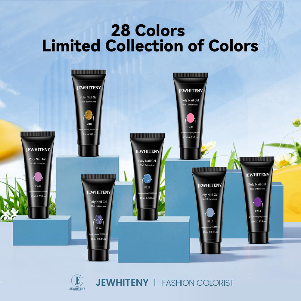 JEWHITENY poly gel tools display included tools for professional-looking DIY nail design