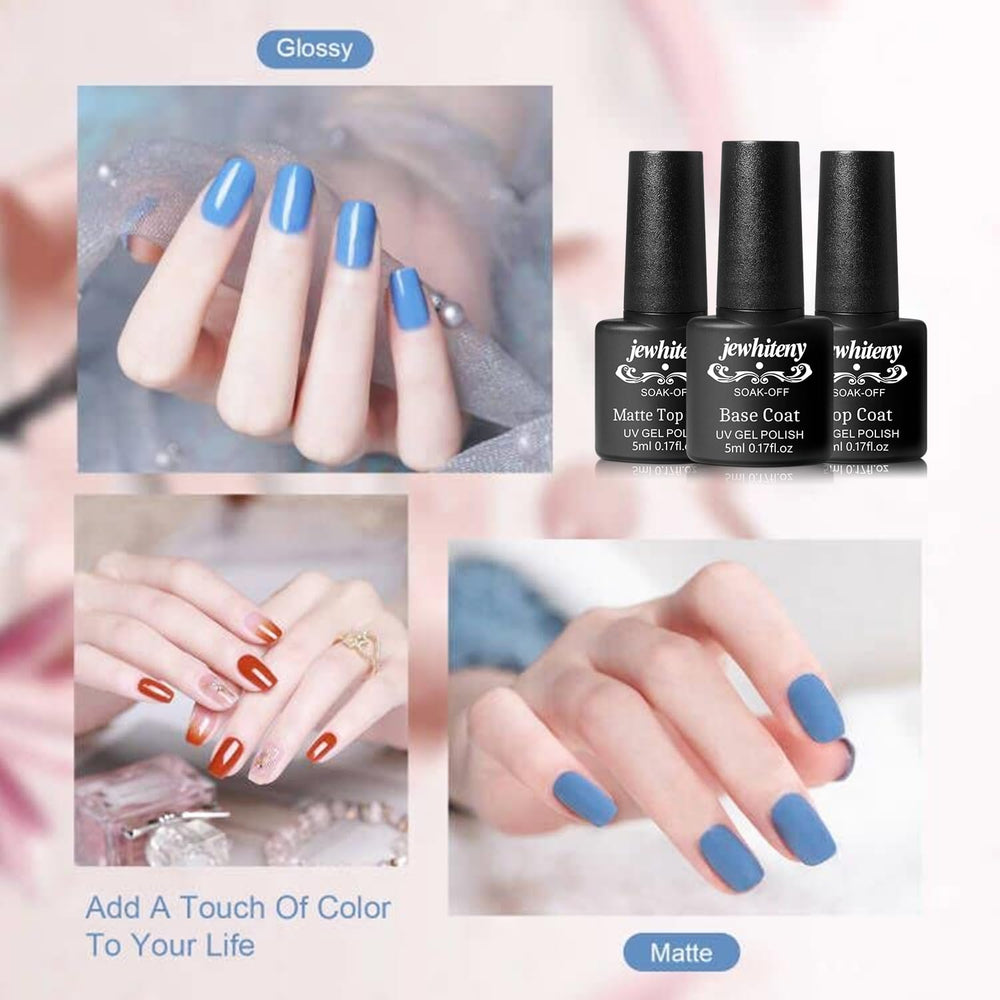 JEWHITENY soft brush gel polish shown for smooth, even application.