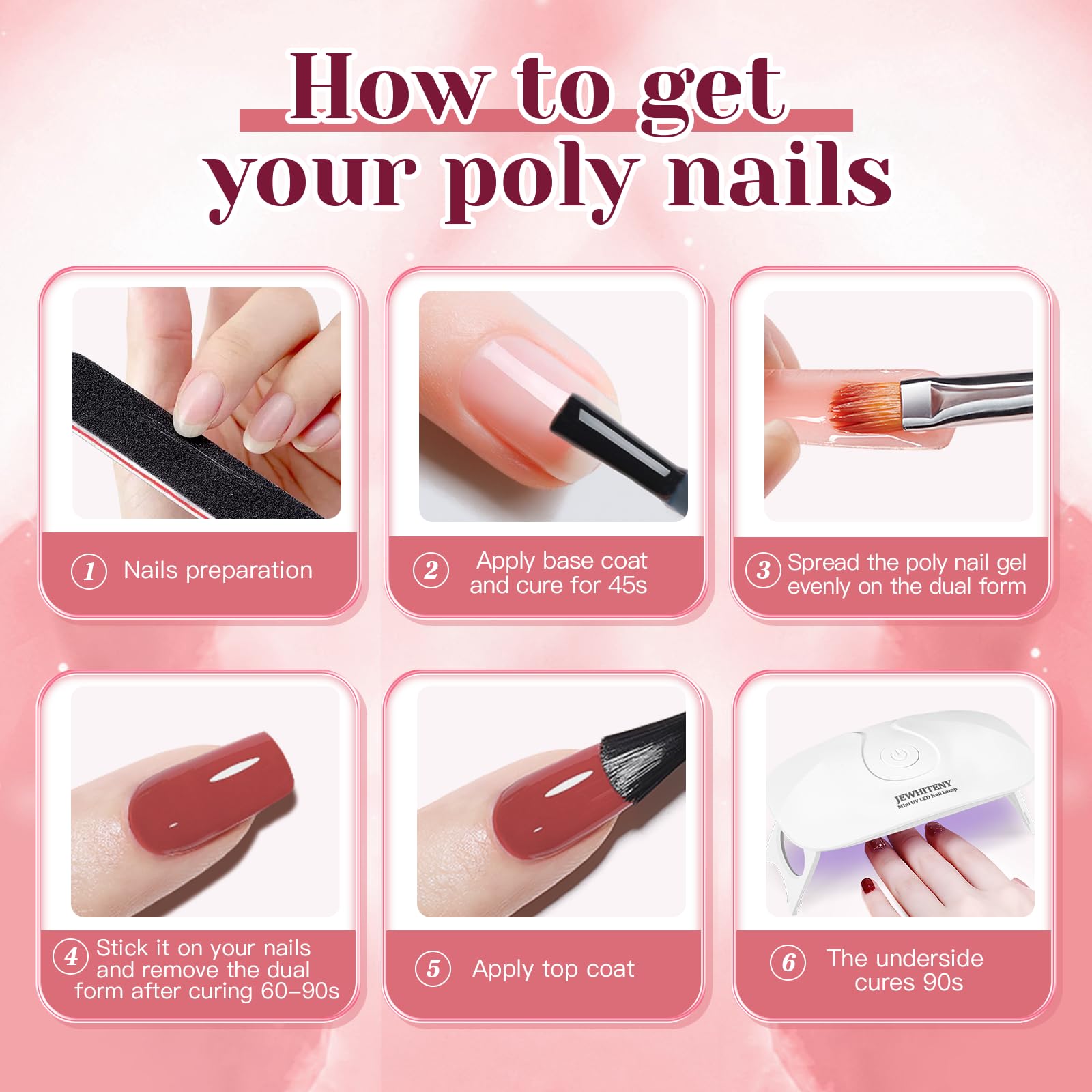 JEWHITENY nail-art supplies support creative designs and accents.