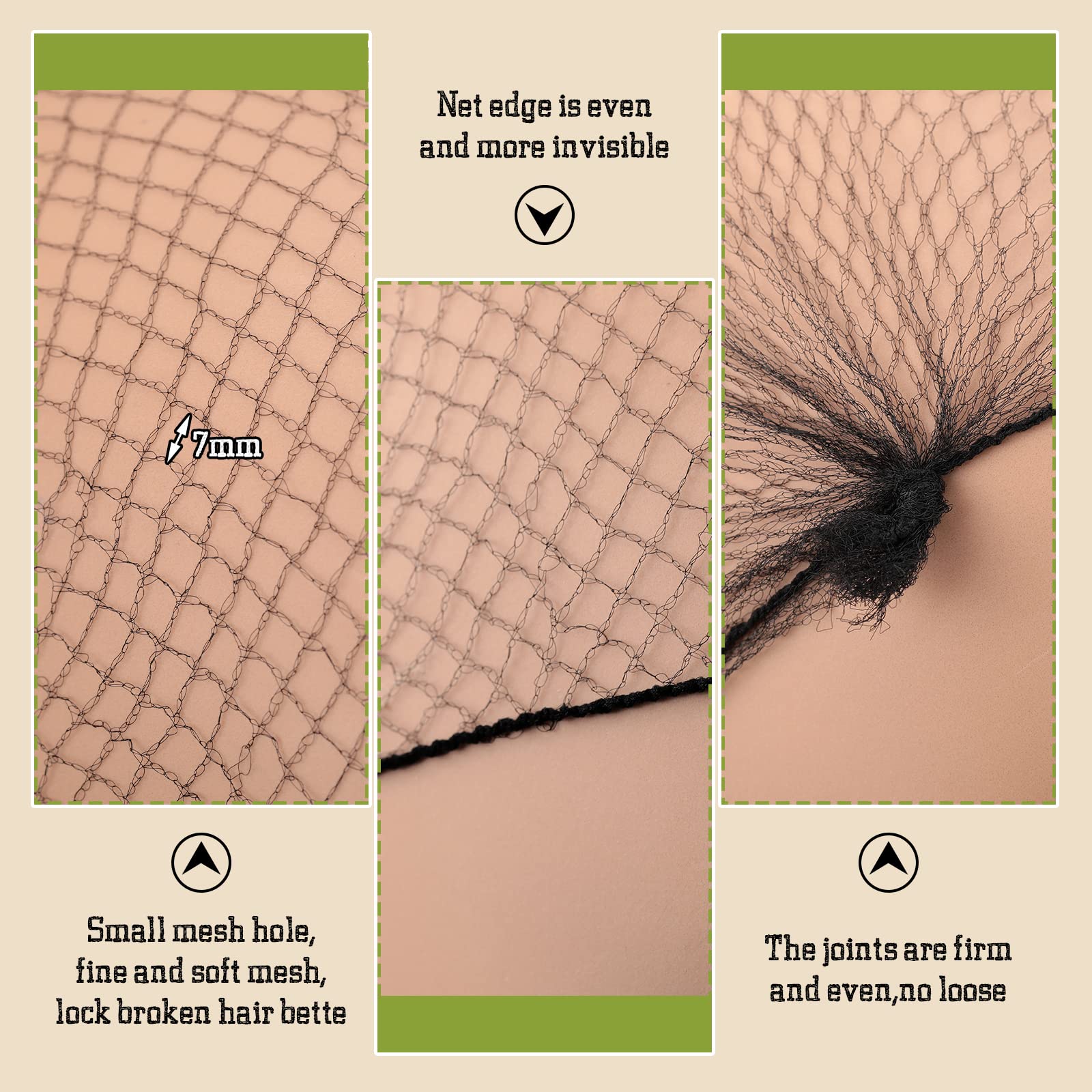 Jexine hair net 20 inches one size fits most for different hair types