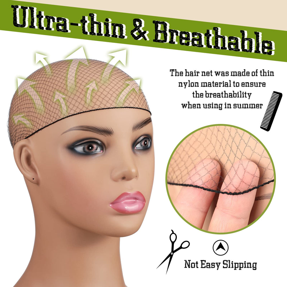Jexine elastic-edged hair net stays secure on buns