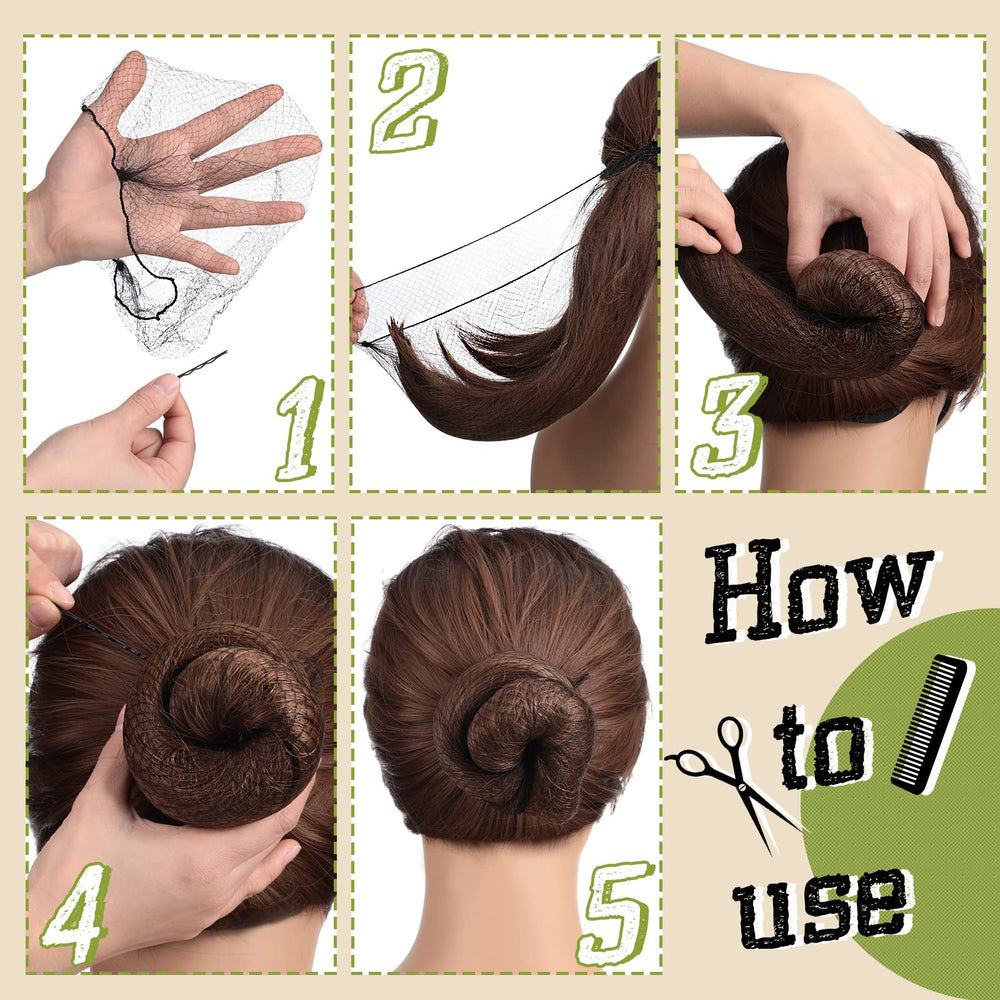 Jexine nylon mesh hair net lightweight and comfortable to wear