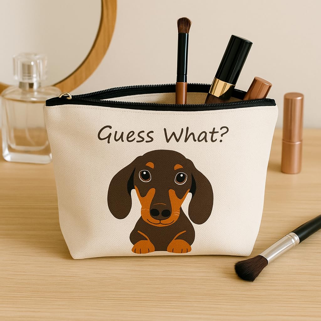 JFEHBFL dachshund pattern closeup highlights vibrant detail for whimsical everyday carry.