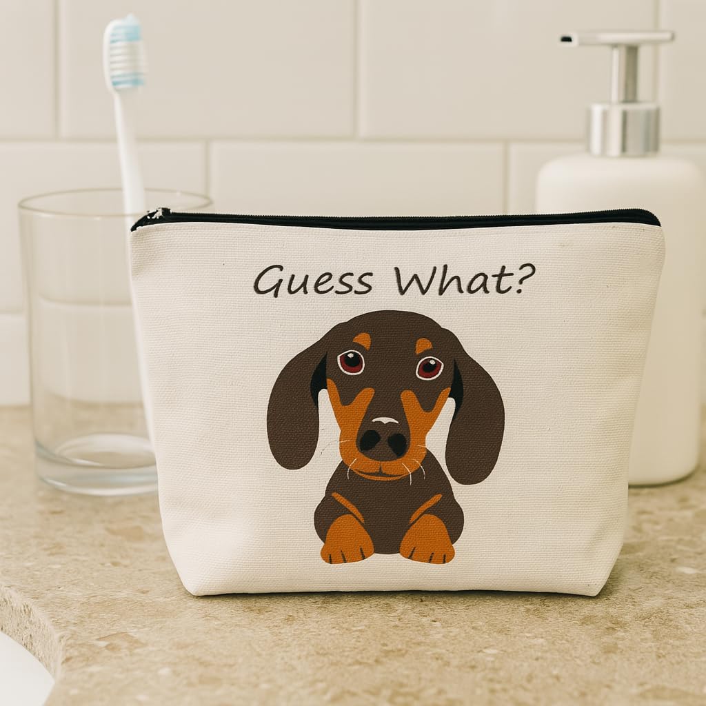 JFEHBFL dachshund travel organizer ideal for cosmetics and toiletries.