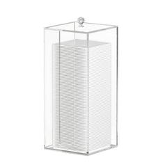 JHJFRAWY acrylic clean pad storage box lid keeps pads organized on your vanity.
