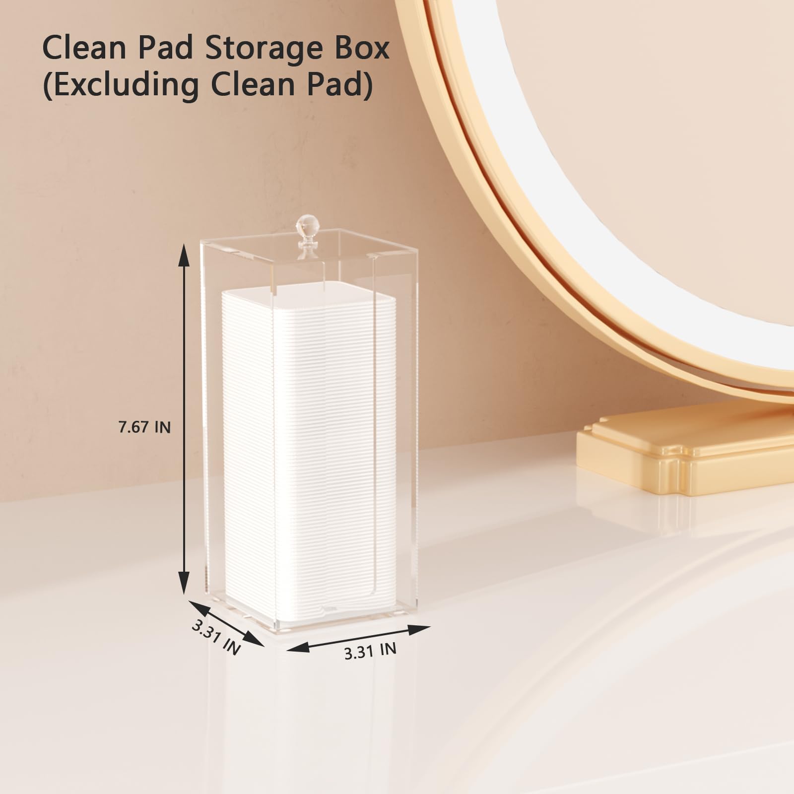 JHJFRAWY cotton pad dispenser lid access supports quick face cleansing and makeup removal.