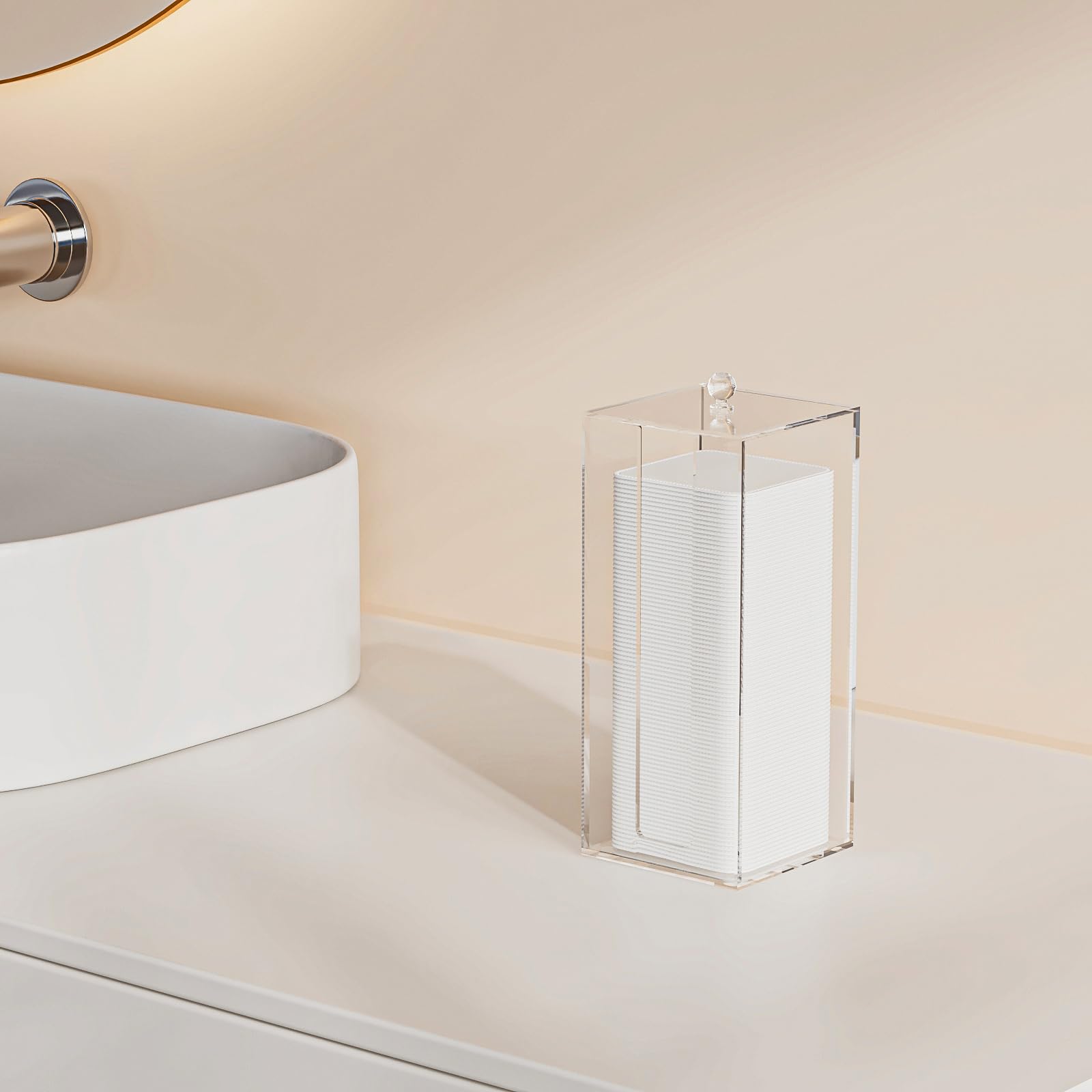 JHJFRAWY daily-use skincare storage keeps pads tidy between steps.