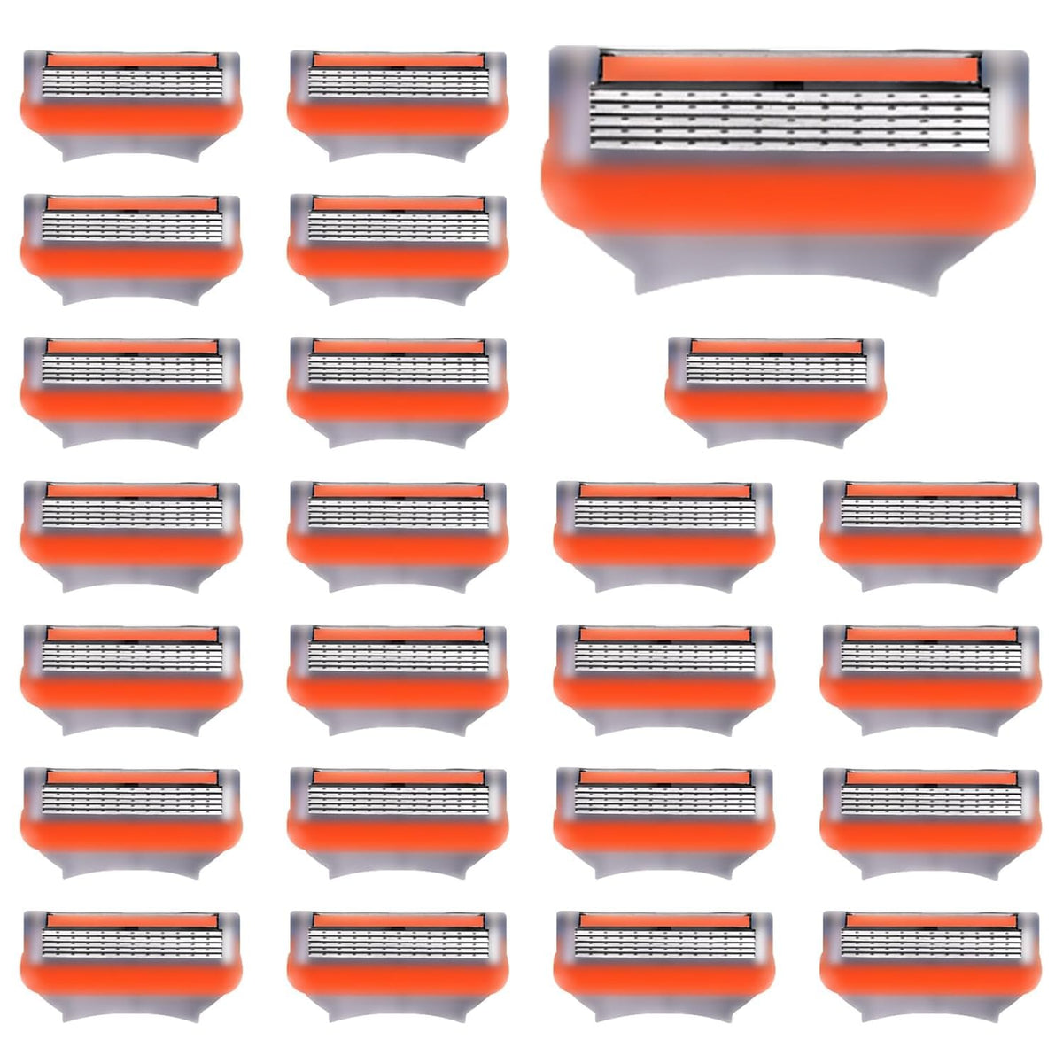 JHZHONG Fusion5 blade refill 24-pack for a clean, close shave on multiple shaves