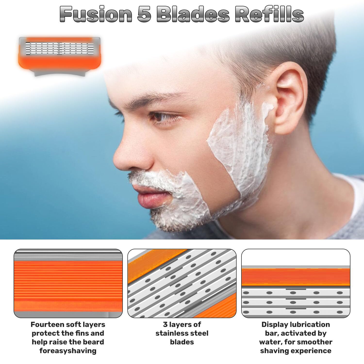 JHZHONG pack-contents-24-refills displays a full set for frequent daily shaves and travel