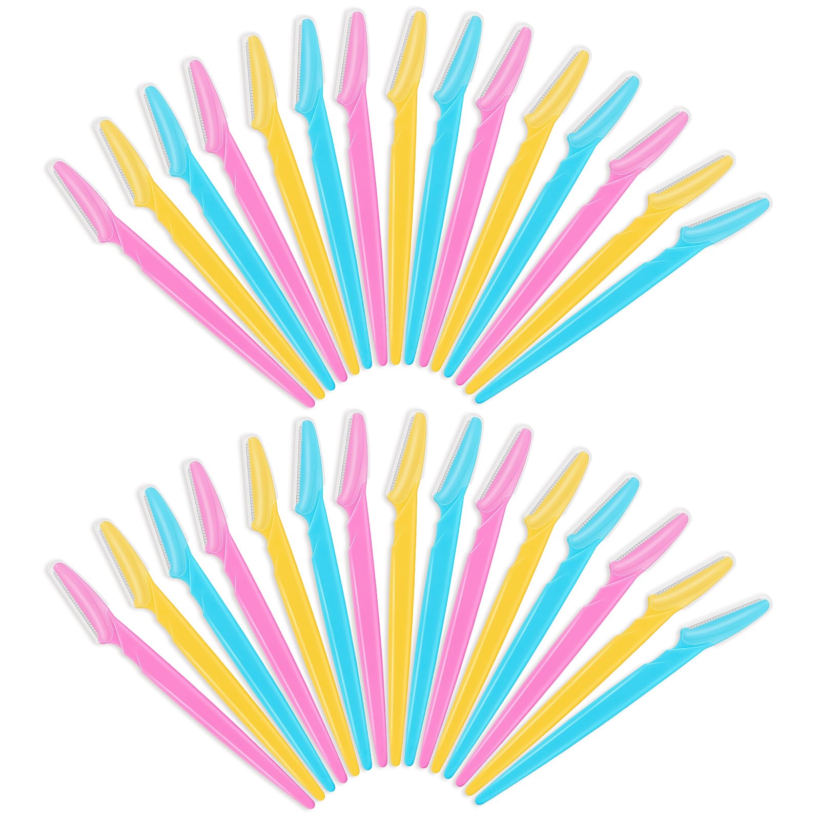 JHZMCRX eyebrow razor blue packaging showcasing compact design for easy storage and use