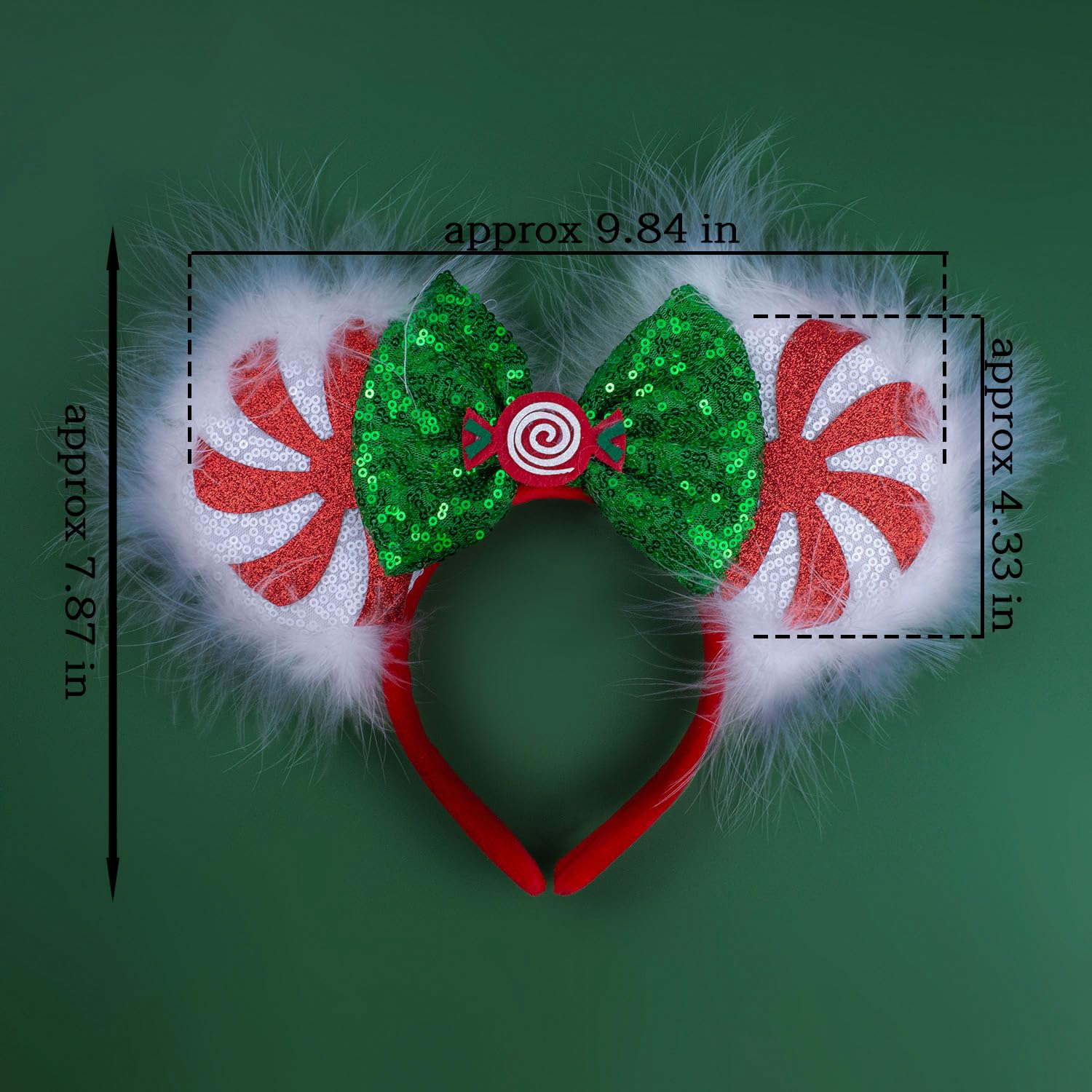 JIAHANG velvet-fur headband close-up showcases plush comfort and three-dimensional ears.