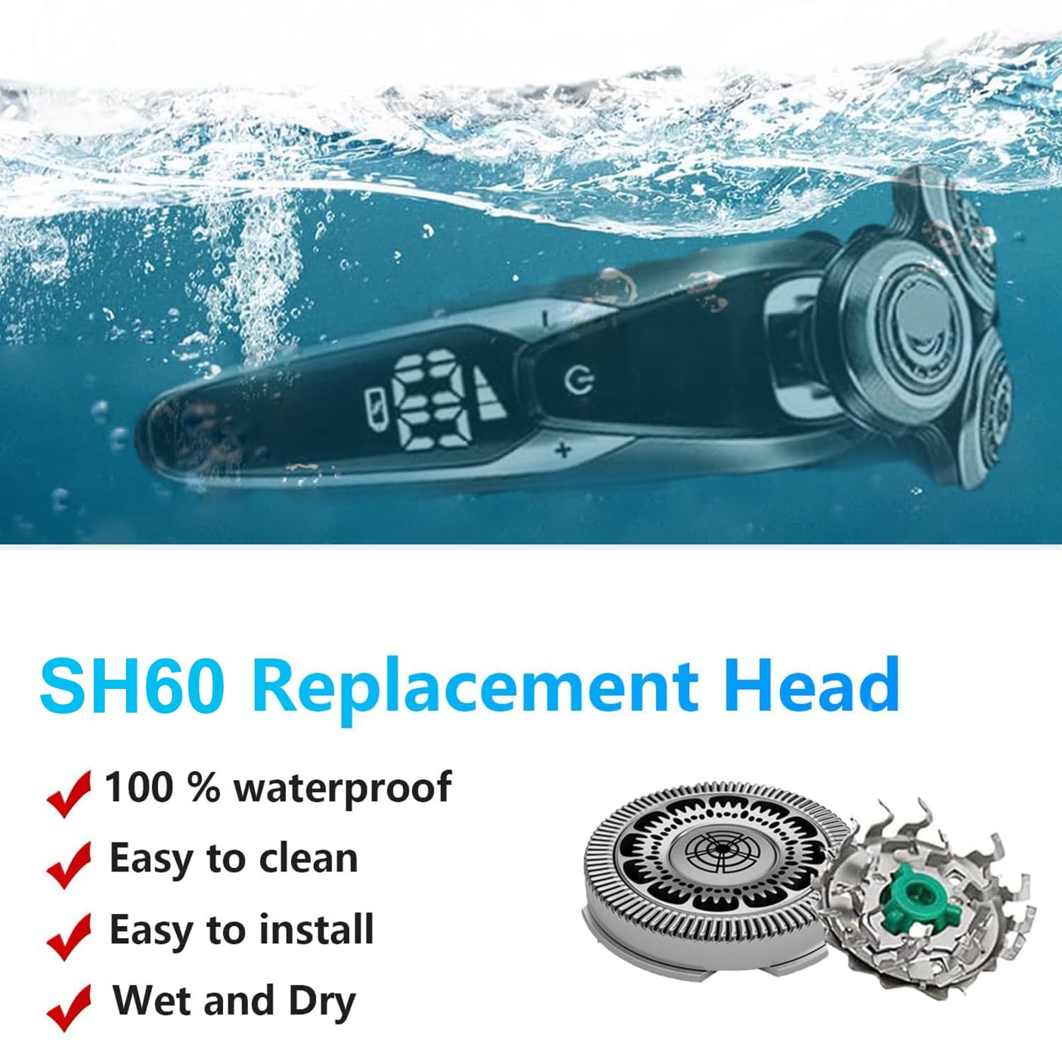 JIANCENGYU SH60 close-shave design delivers cleaner results.