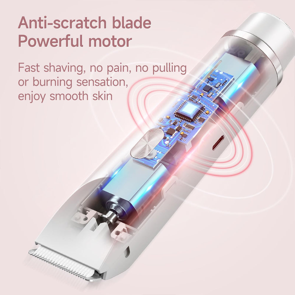 Jianeil ceramic blades provide snag-free shaving for a silky skin feel.