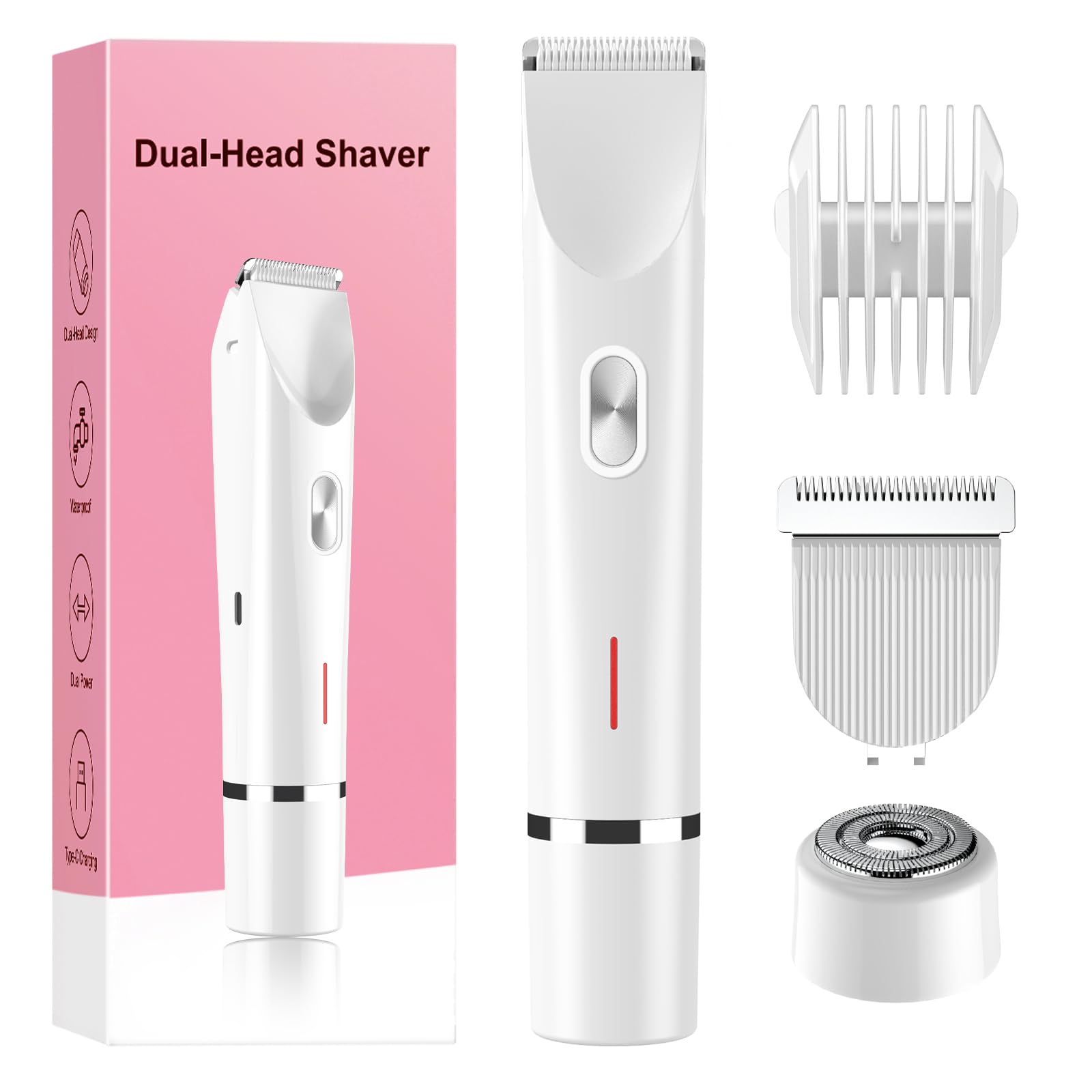 Jianeil Bikini Trimmer large head for legs and arms offers fast, smooth body hair removal.