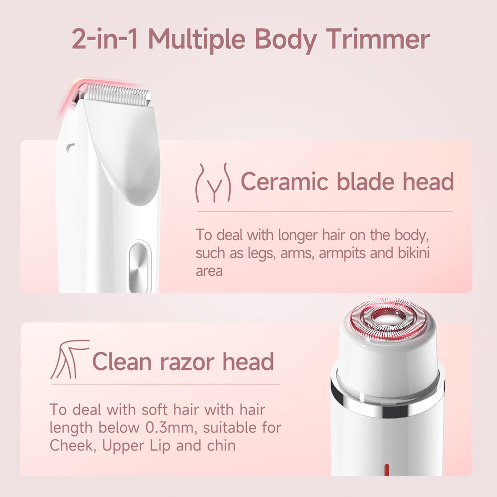 Jianeil Bikini Trimmer round-head targets bikini and facial areas with skin-friendly precision.