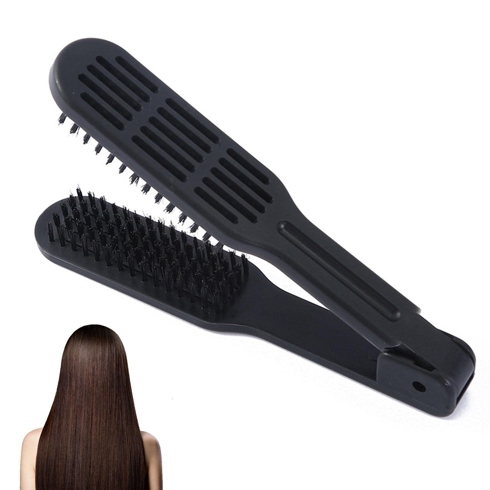 JIANWEI double-sided bristle brush full view for detangling and smoothing hair