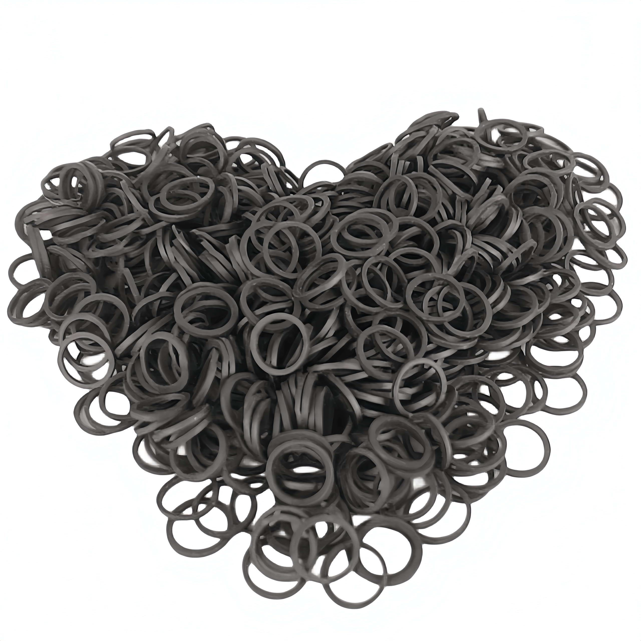 JIANYI mini rubber bands black pack closeup for durable styling options