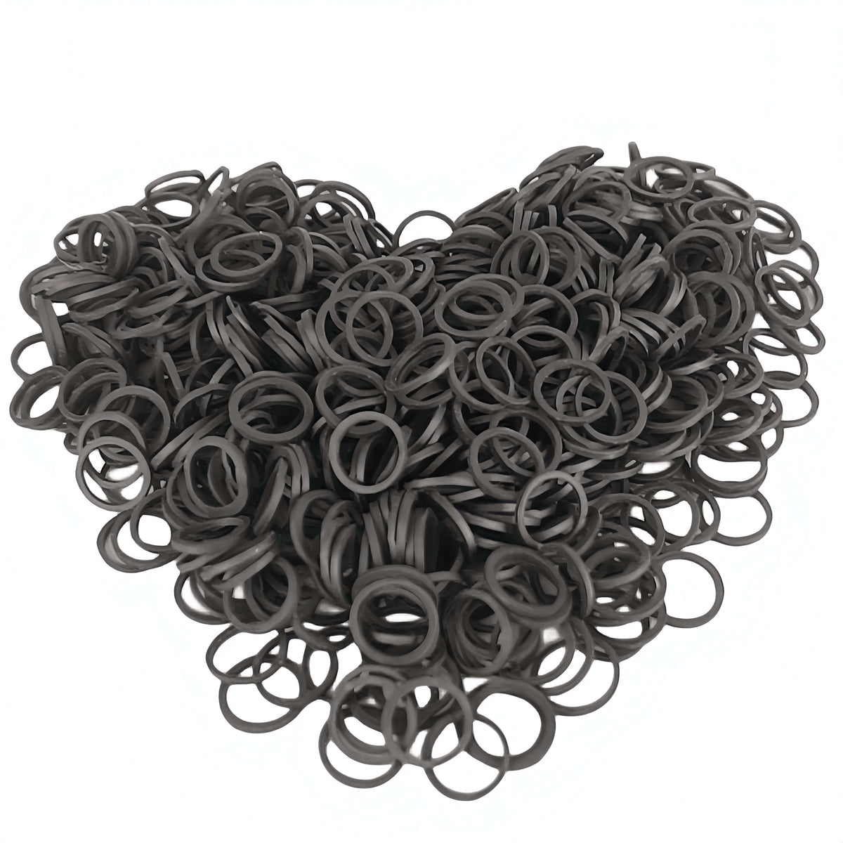 JIANYI mini rubber bands black pack closeup for durable styling options