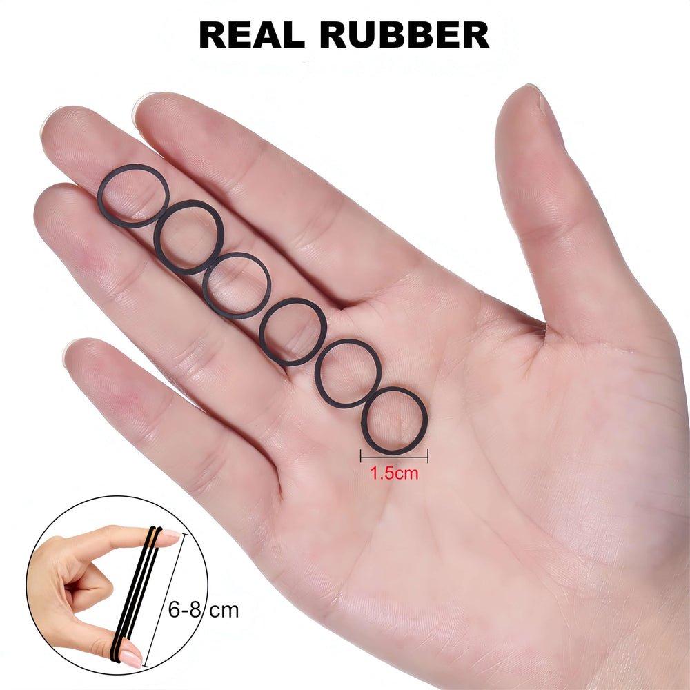 JIANYI mini rubber bands soft texture closeup shows snag free fit